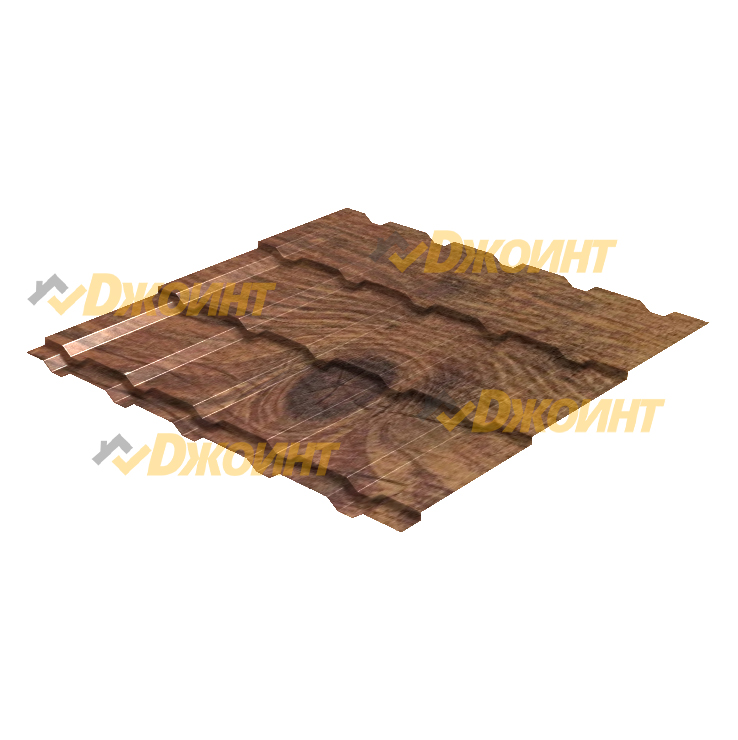 Металлочерепица Каскад 0,5 Printech Walnut (Грецкий орех)
