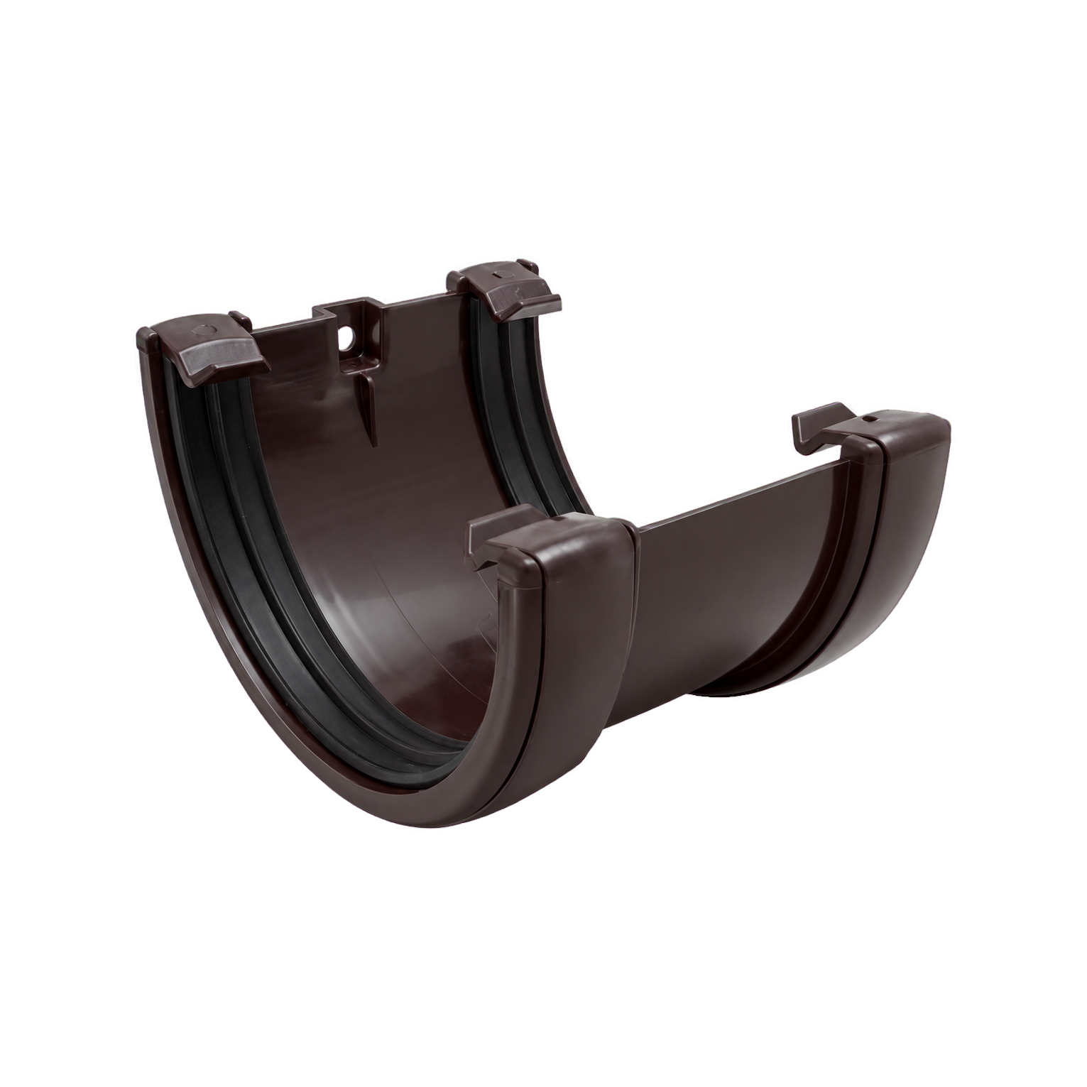 Соединитель желобов круглый FINEBER 100*78 RAL 8017 коричневый
