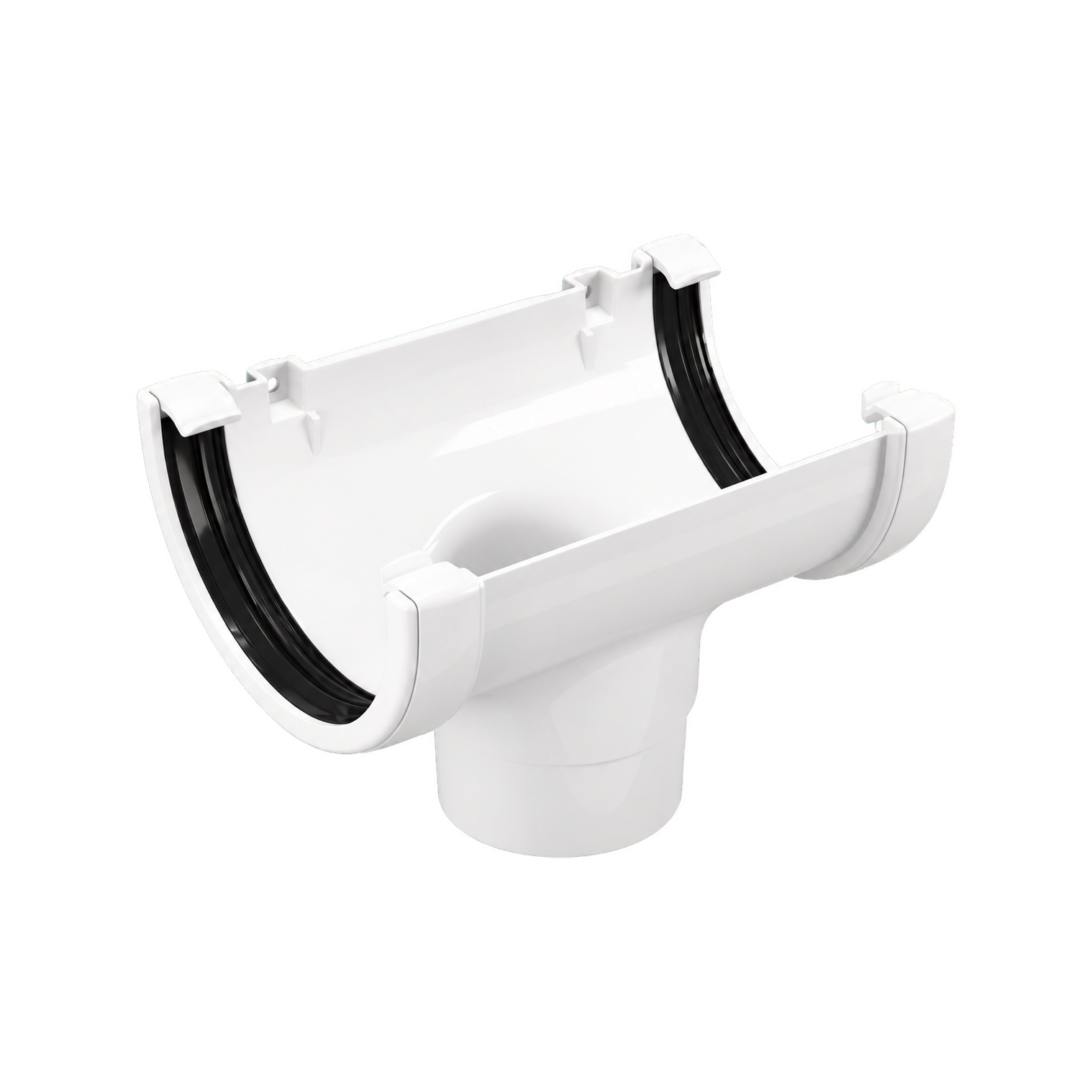 Воронка желоба круглая FINEBER 142*137 RAL 9010 белая