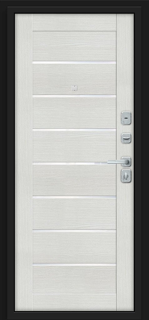 Дверь входная Прайм/BChrome Bravo R-3 Almon левая 2050x860 мм Almon/Bianco WSh/Лунный