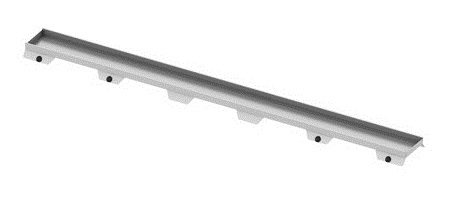 Основа для плитки TECEdrainline plate II, нержавеющая сталь, прямая 1000 мм, полированная