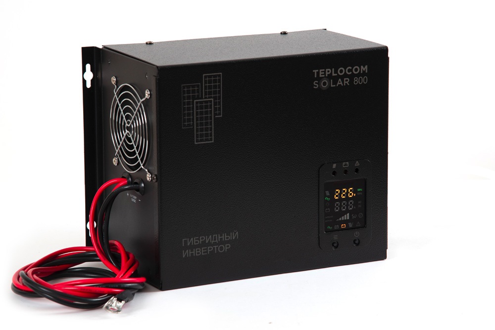 ИБП для котла отопления TEPLOCOM SOLAR-800 220 В, 800 ВА (500 Вт) + стабилизатор