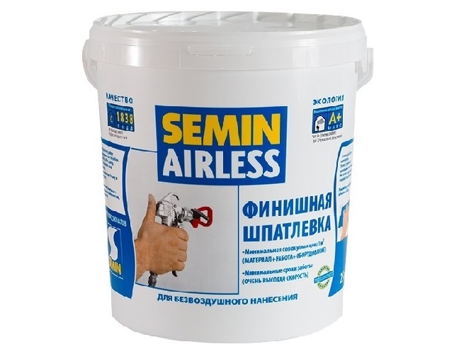 SEMIN Шпатлевка финишная для безвоздушного нанесения AIRLESS 25 кг
