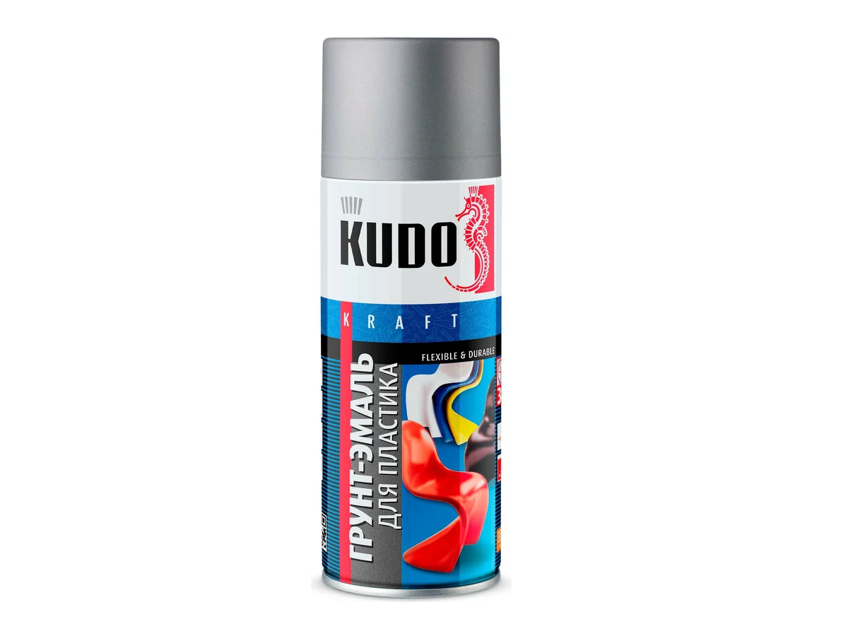 Грунт-эмаль аэрозоль KUDO №9003 белая для пластика