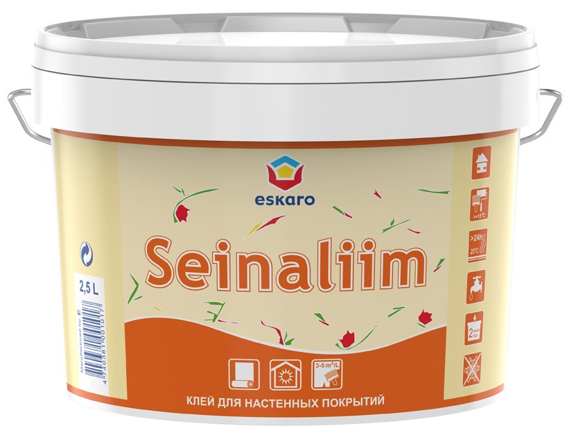 Готовый клей для тяжёлых обоев Eskaro Seinaliim, 2,5 л