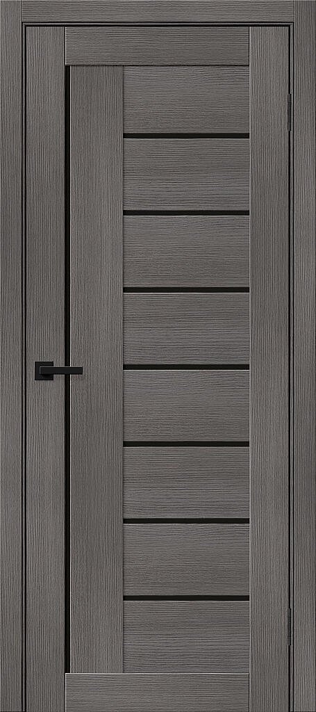 Дверь межкомнатная полотно Браво-29 эко шпон Grey Melinga Black Shine 2000x800 мм
