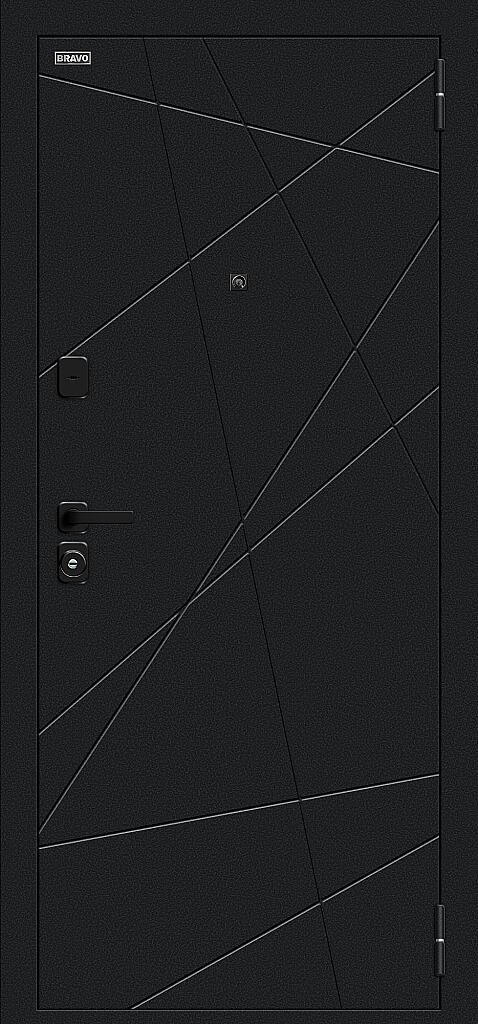 Дверь входная Граффити-5/SBlack Bravo R-2 Букле черное/Look Art левая 2050x860 мм - фото 2