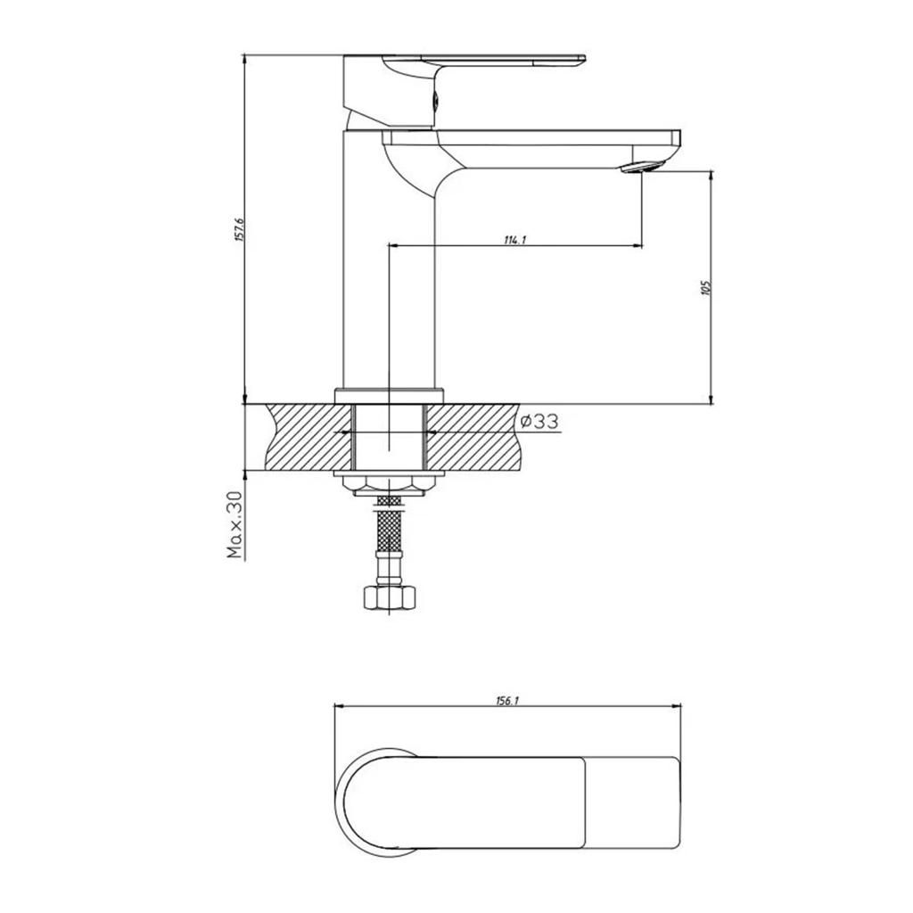 Смеситель для умывальника HAIBA HB12505 с гигиеническим душем - фото 2