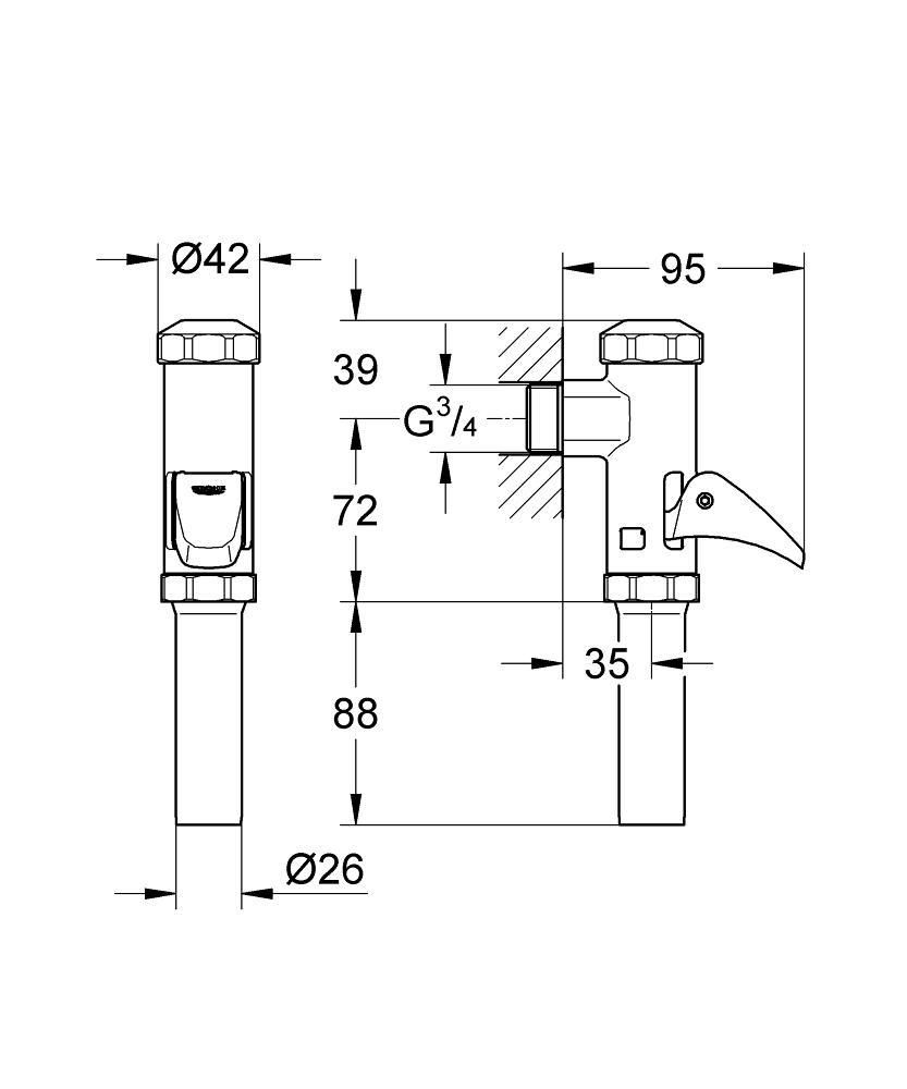 Кран GROHE для унитаза 37141000 - фото 2