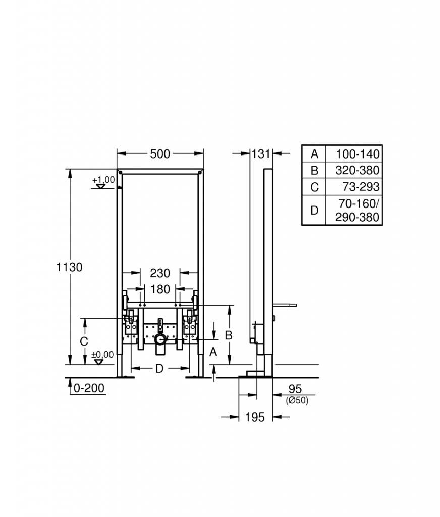 Монтажная система GROHE RAPID SL 38581001 для биде - фото 2
