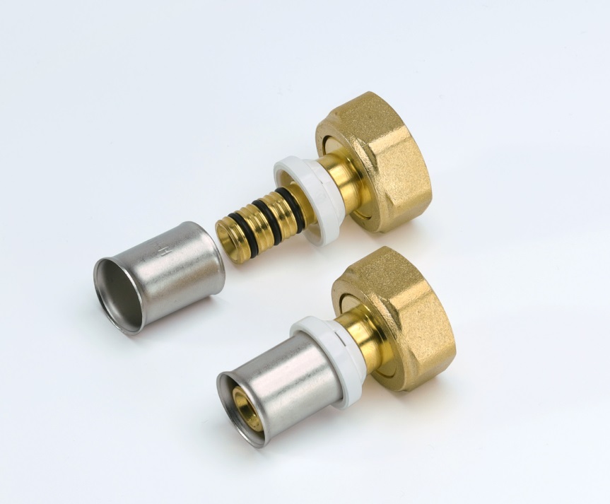 Пресс соединение с накидной гайкой 16x1/2" НГ RIIFO Omni