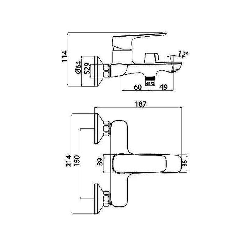 Смеситель для душа IDDIS Sign без аксессуаров SIGSB02i02WA - фото 2