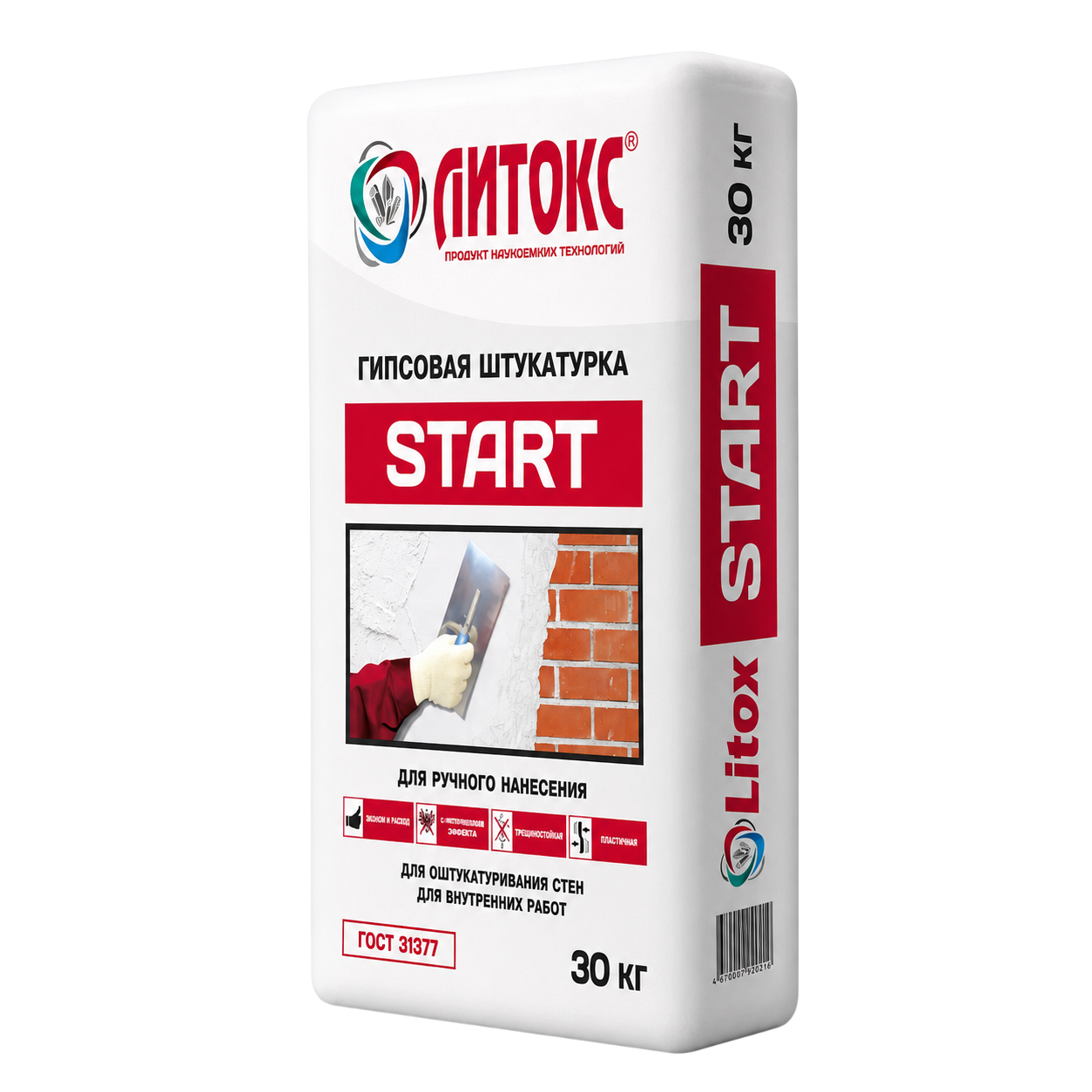 ЛИТОКС START Штукатурка гипсовая 30 кг