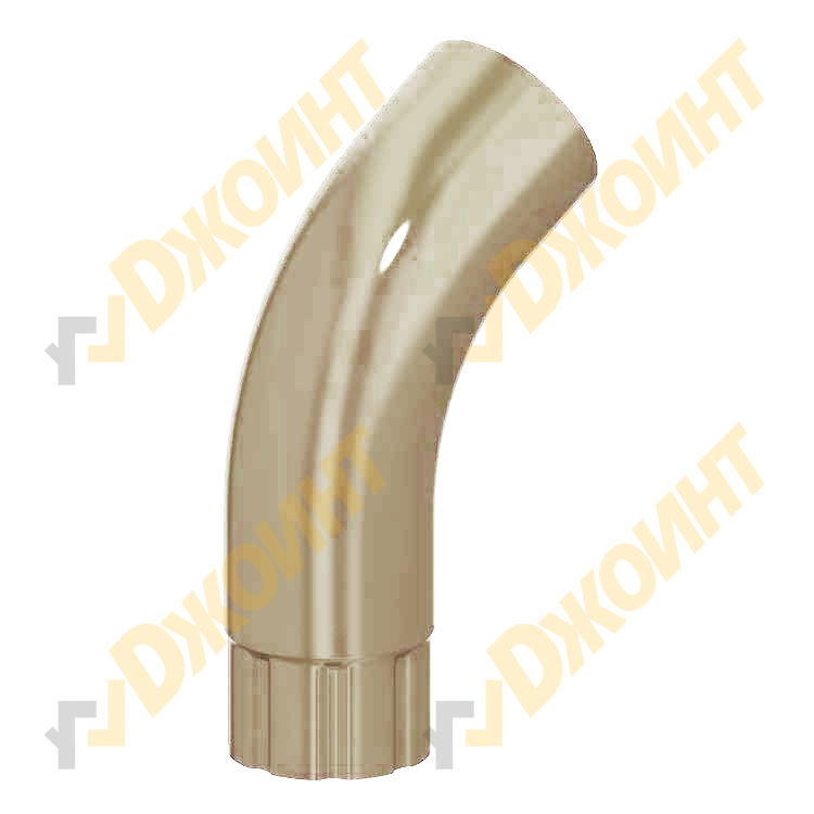 Колено трубы круглое D100 RAL 1014 слоновая кость