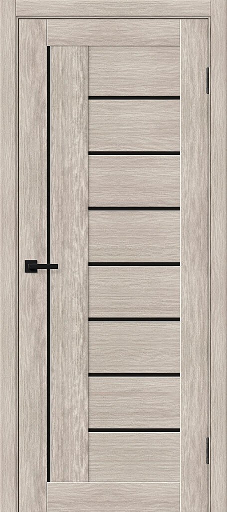 Дверь межкомнатная полотно Браво-29 эко шпон Cappuccino Melinga Black Shine 2000x600 мм