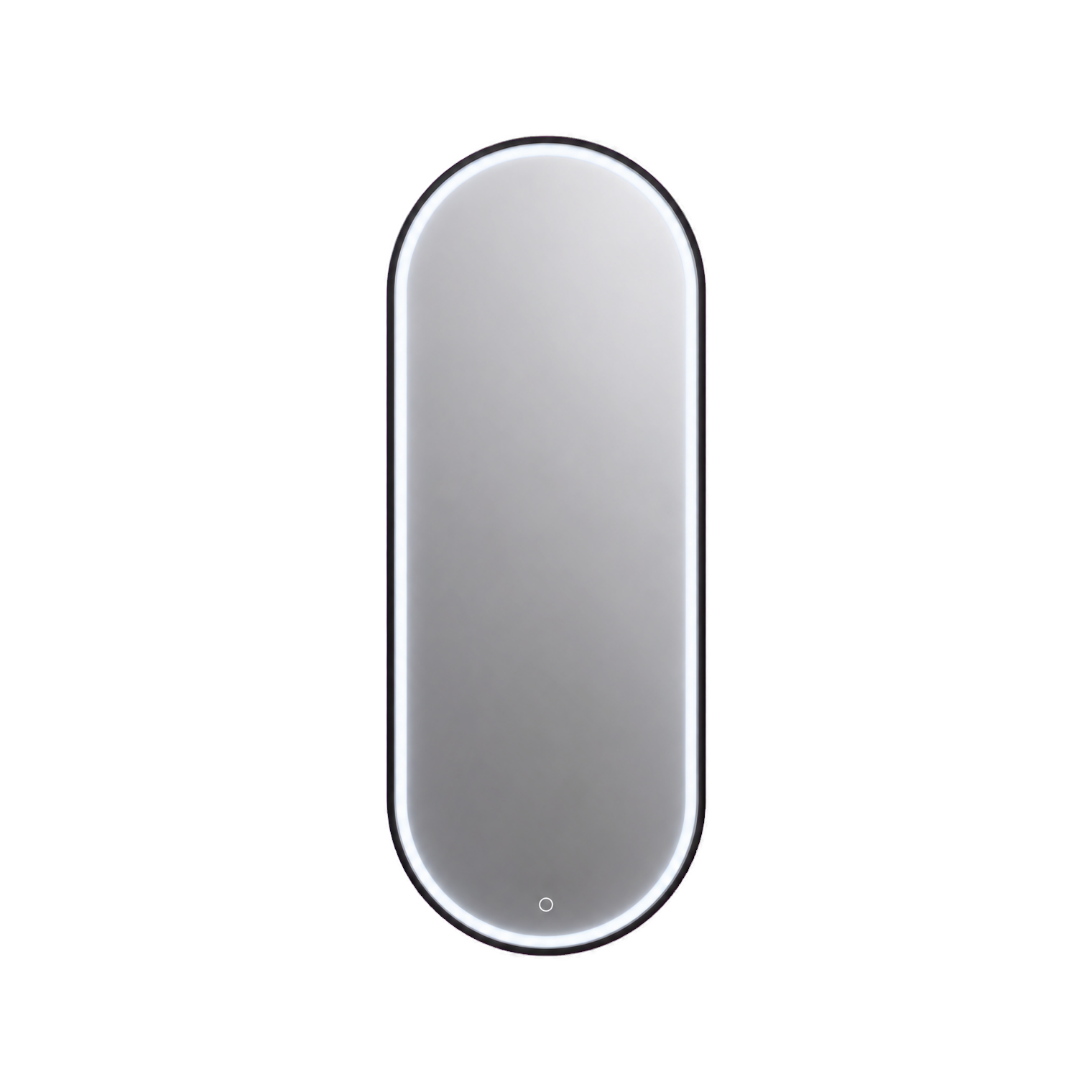 Зеркало Cersanit ECLIPSE Smart овальное с черной рамой 50*122 и подсветкой LED сенсорное 64151