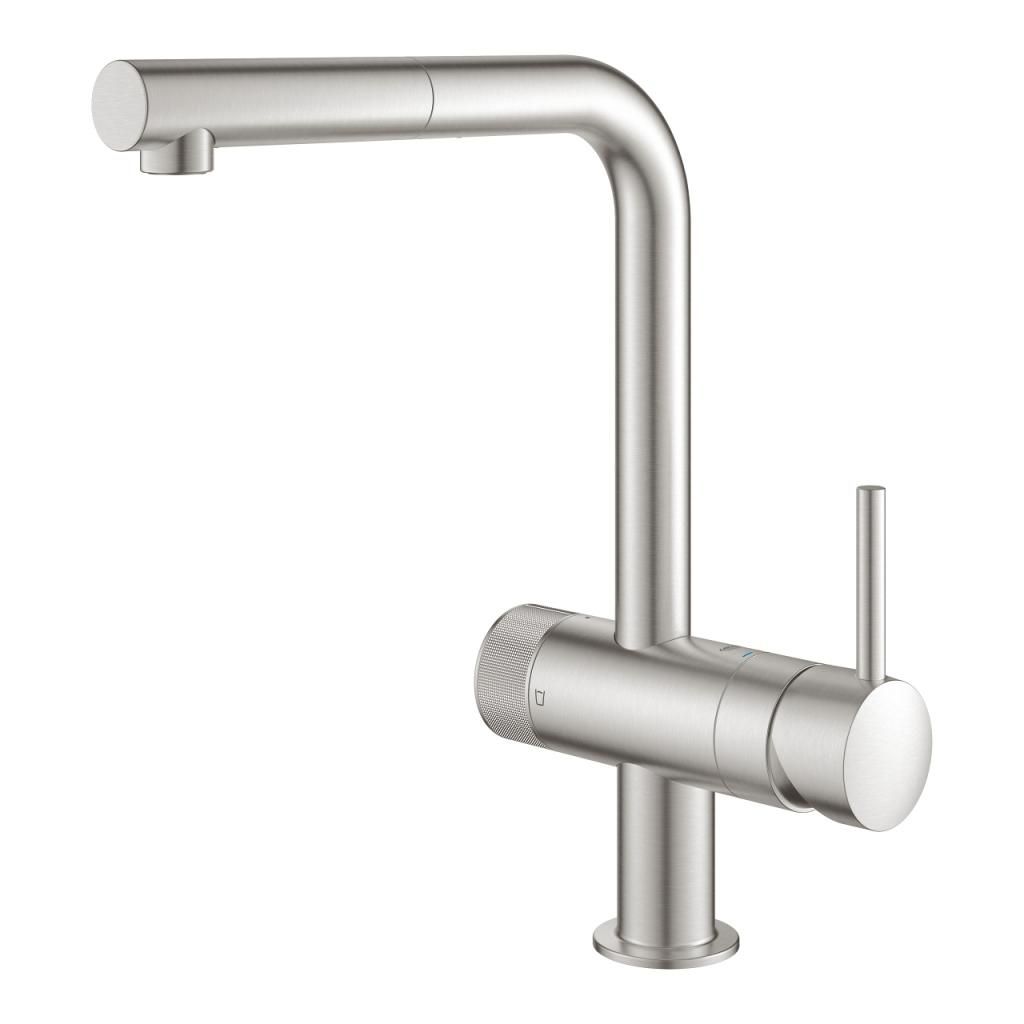 Смеситель для мойки GROHE BLUE MINTA PURE вытяжной излив, под фильтр 31721DC0 - фото 4