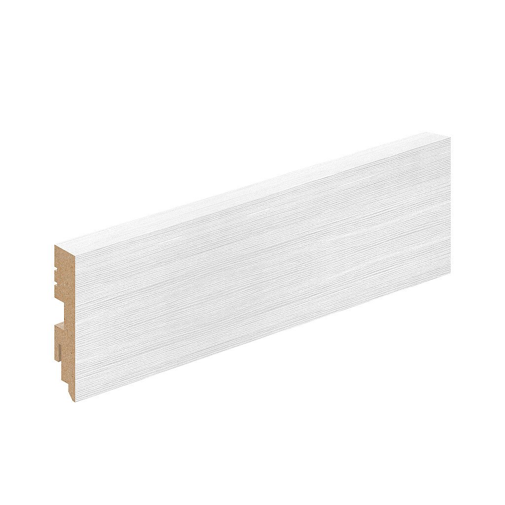 Плинтус ЭКО Snow Melinga МДФ Тип-0 2400x70x16 мм