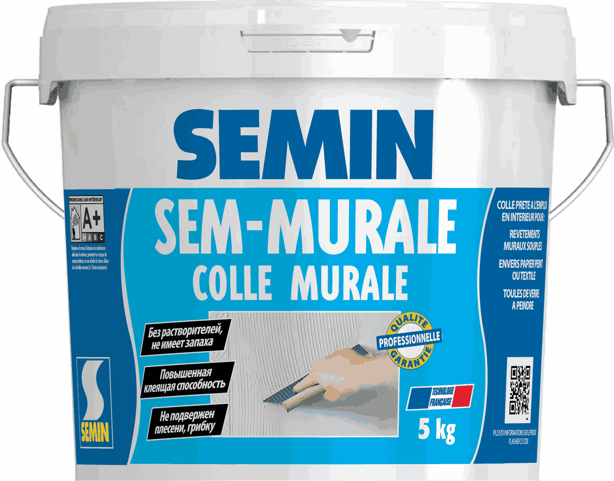 Клей для настенных покрытий и текстиля SEM-MURALE SEMIN 5 кг