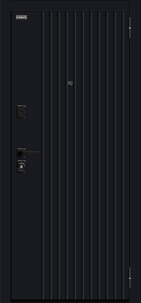 Дверь входная Граффити-32/SBlack Bravo R-3 Black Shell/White Pro 2050x860 мм Левая