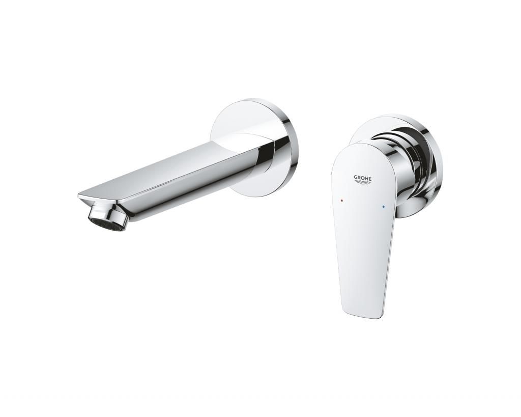 Смеситель для умывальника GROHE BAU EDGE литой излив, настенный на 2 отверстия 20474001 - фото 5
