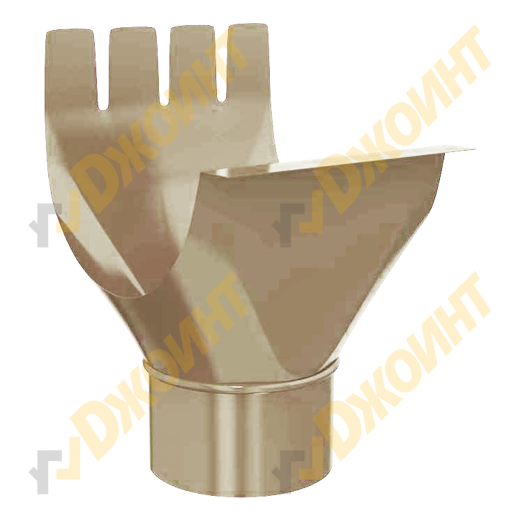Воронка выпускная круглая D125/100 RAL 1014 слоновая кость