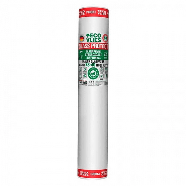 Стеклохолст малярный Паутинка EcoVlies Glass Protect XS40, 40 г/м2