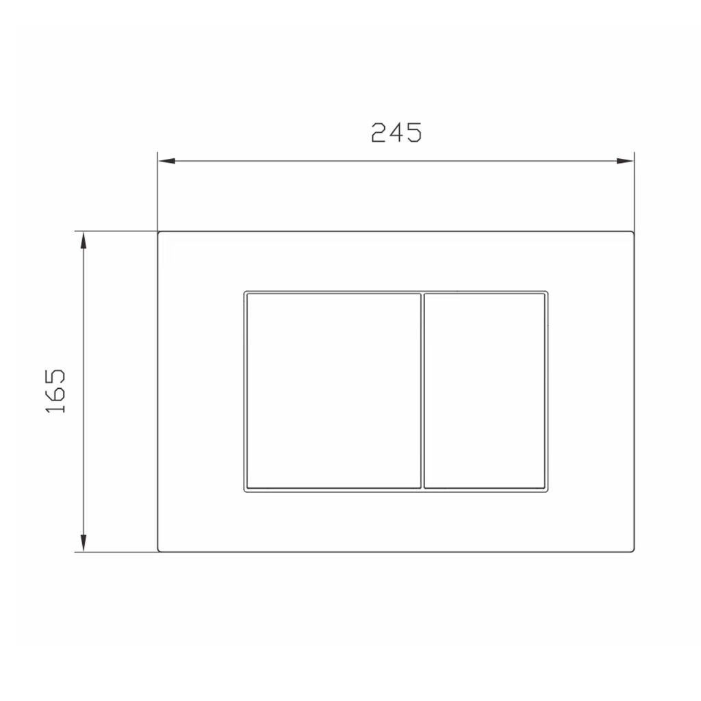 Клавиша CORSO 602 pneumoplate (ABS) (2 режима), для монтажной системы хром - фото 2