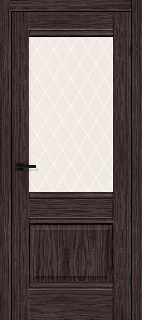 Дверь межкомнатная полотно Прима-3 эко шпон Wenge Melinga 2000x900 мм White Crystal