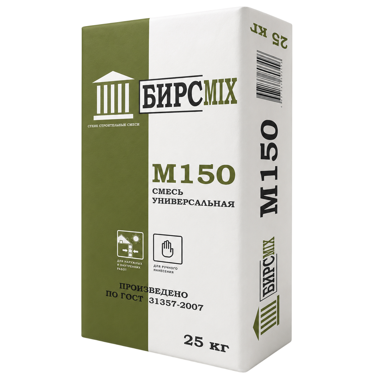 БИРСMIX ГОСТ М-150 Штукатурка цементно-песчаная 25 кг