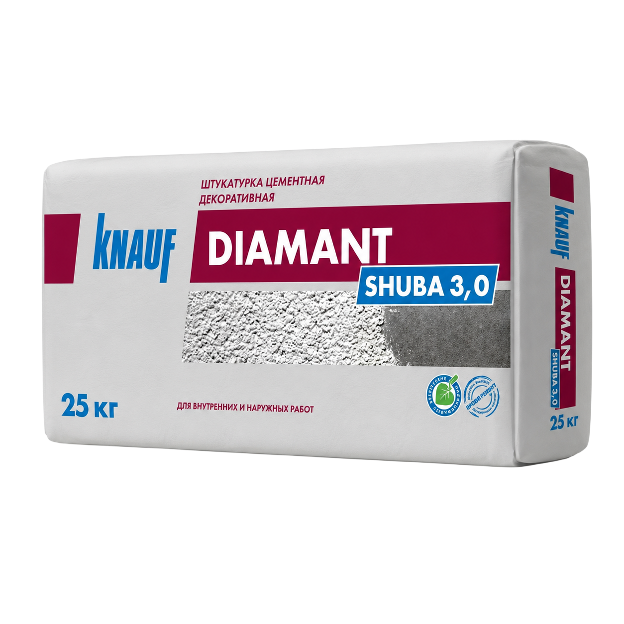 KNAUF ДИАМАНТ ШУБА Штукатурка декоративная цементная (3,0мм) 25 кг
