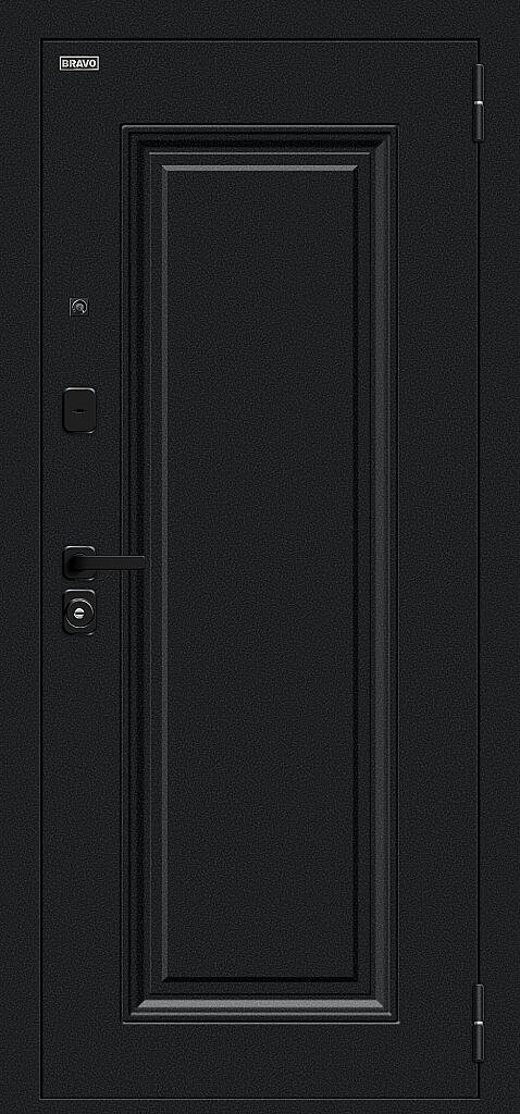Дверь входная Флэш МФ/SBlack Bravo R-2 Букле черное правая 2050x960 мм - фото 2