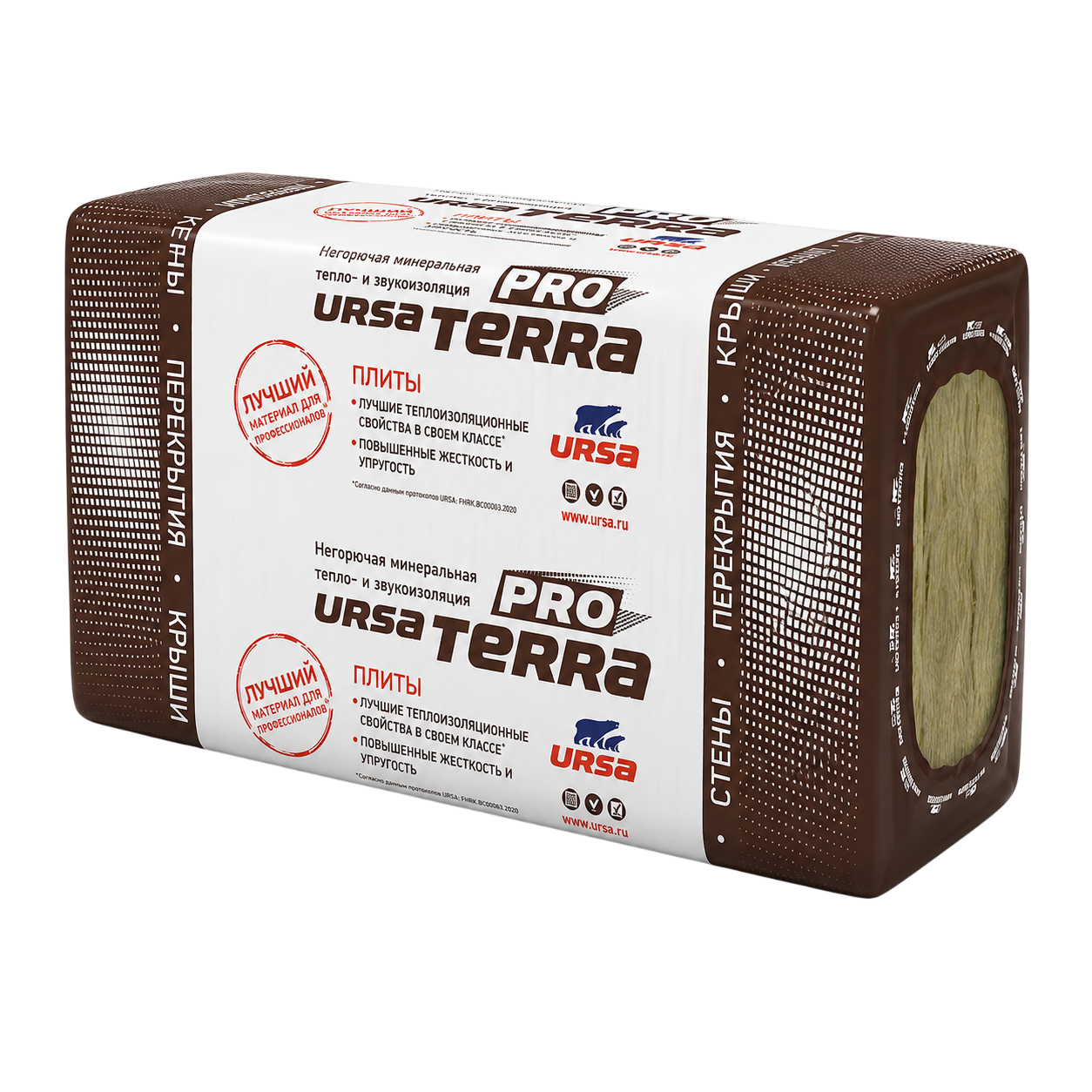 Утеплитель URSA Terra 34 PRO PN 1000*610*100 мм 5 плит