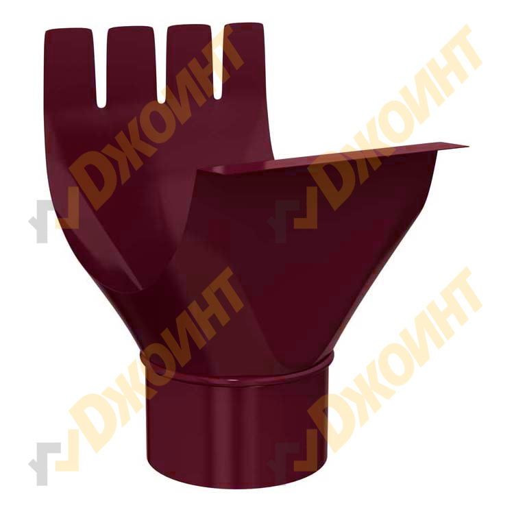 Воронка выпускная круглая D125/100 RAL 3005 красное вино