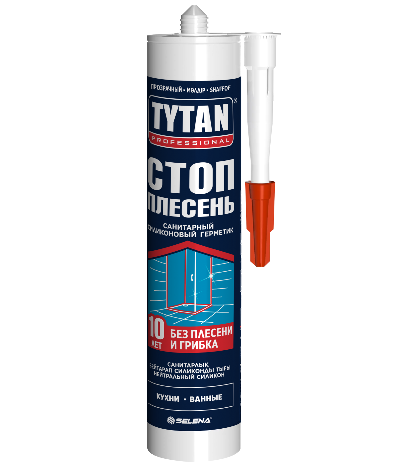 TYTAN Professional Стоп плесень герметик силиконовый санитарный нейтральный, прозрачный, 280 мл
