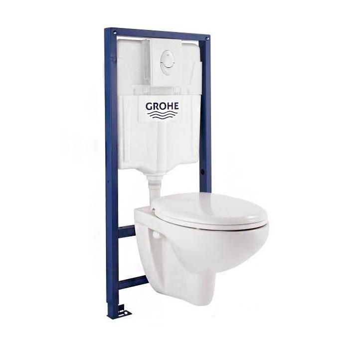 Монтажная система GROHE SOLIDO PERFECT 39400000 для унитаза комплект 4в1, с кнопкой