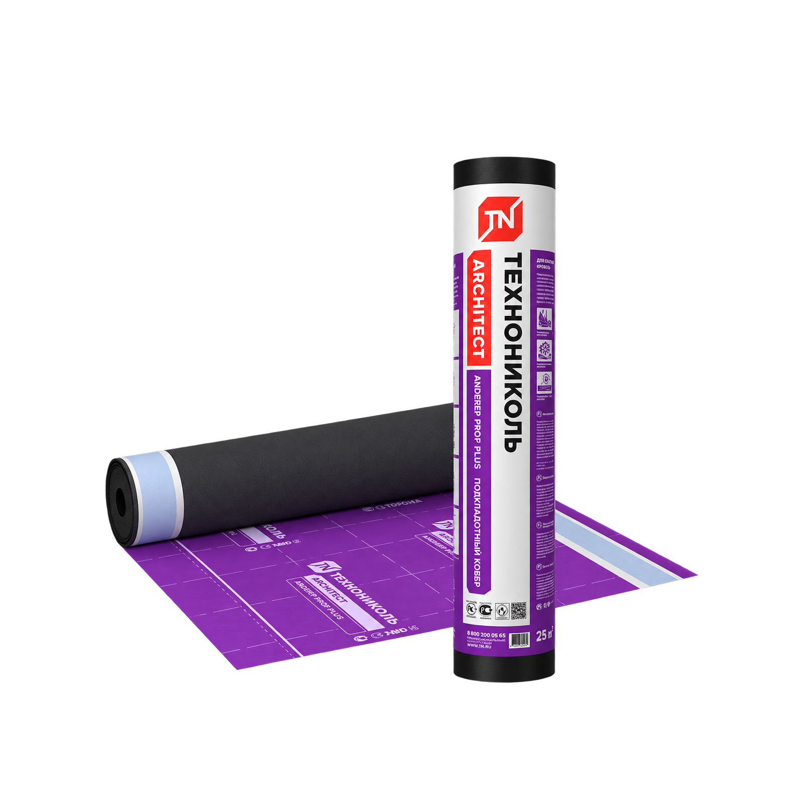 Подкладочный ковер ТЕХНОНИКОЛЬ ARCHITECT ANDEREP PROF PLUS 25 м2