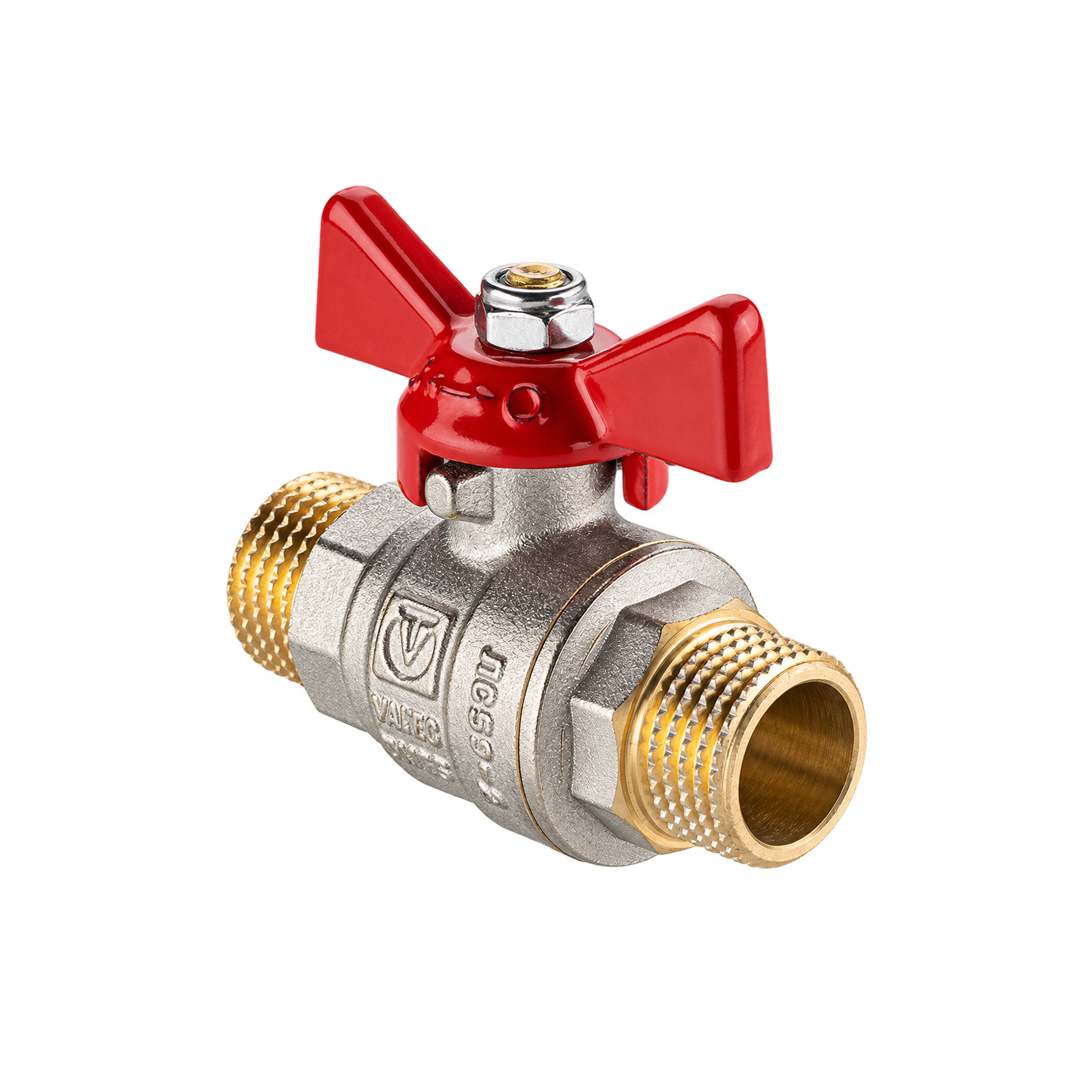 Кран шаровой Valtec BASE-ГОСТ НР-НР 1/2" бабочка, DN15, PN40