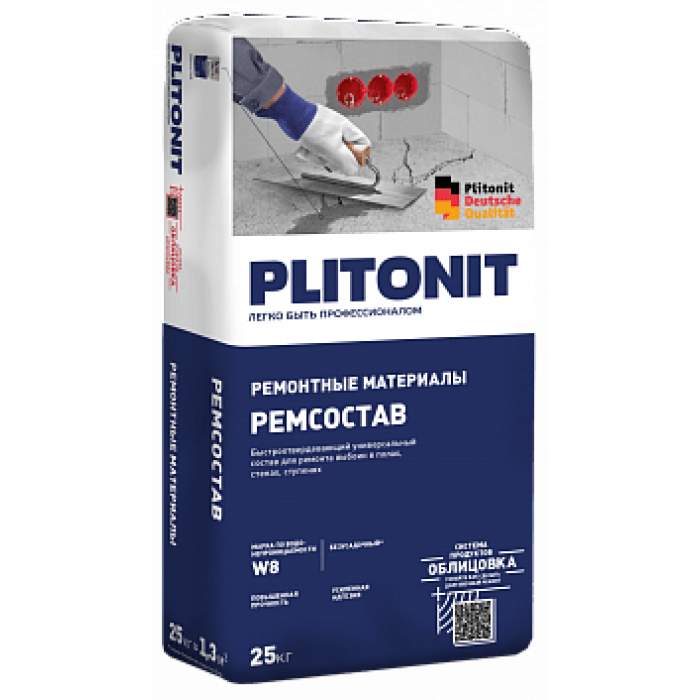PLITONIT РЕМСОСТАВ Быстродействующий ремонтный состав, 25 кг