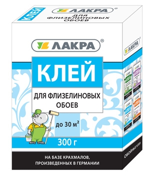 Клей Лакра для флизелиновых обоев, 300 г, 0,3 кг