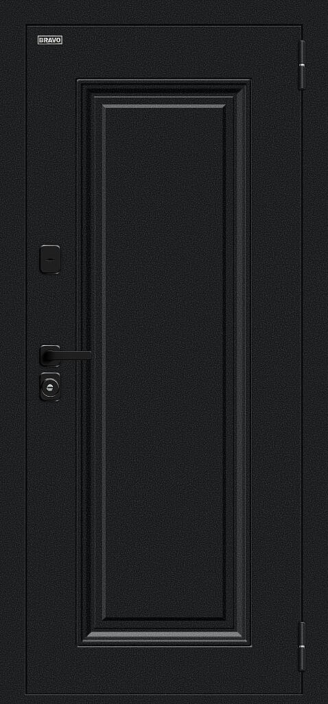 Дверь входная Thermo Флэш МФ/SBlack Thermo-2 Букле черное правая 2050x860 мм - фото 2