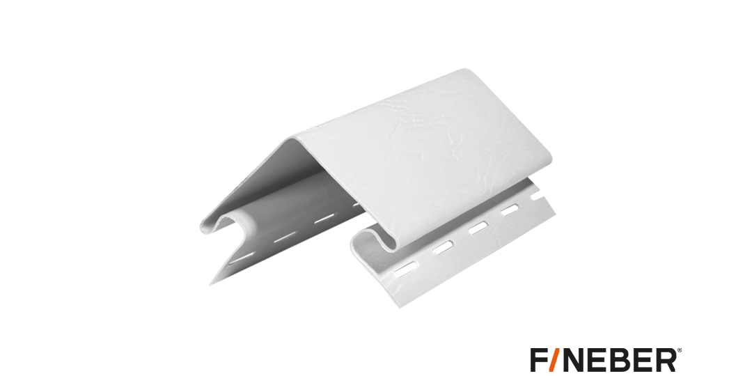 Угол для сайдинга Fineber Наружный угол 80 мм CLASSIC COLOR Белый