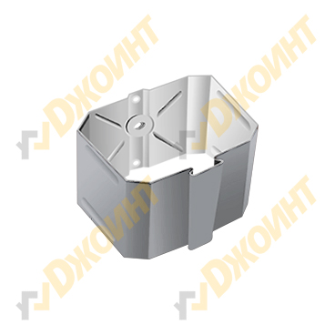 Держатель трубы прямоугольный (на кирпич) 76*102 RAL 7004 сигнальный серый