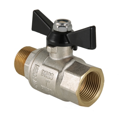 Кран шаровой Valtec PERFECT с рукояткой-бабочкой 1", внутренняя-наружная резьба