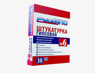 Смесь сухая штукатурная гипсовая машинного нанесения №6 Русгипс ГОСТ 31377-2008, 30 кг