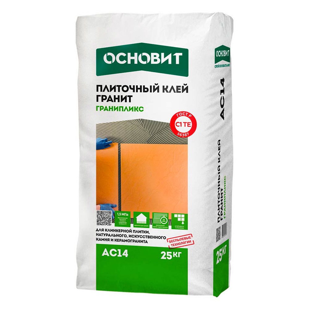 ОСНОВИТ Клей плиточный гранит ГРАНИПЛИКС АС14 (25 кг)