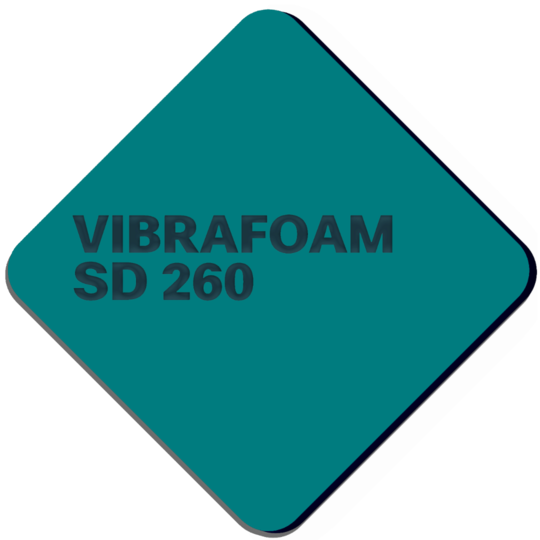 Эластомер Вибрафом SD 260 сине-зеленый Vibrafoam 2000*500*25 мм