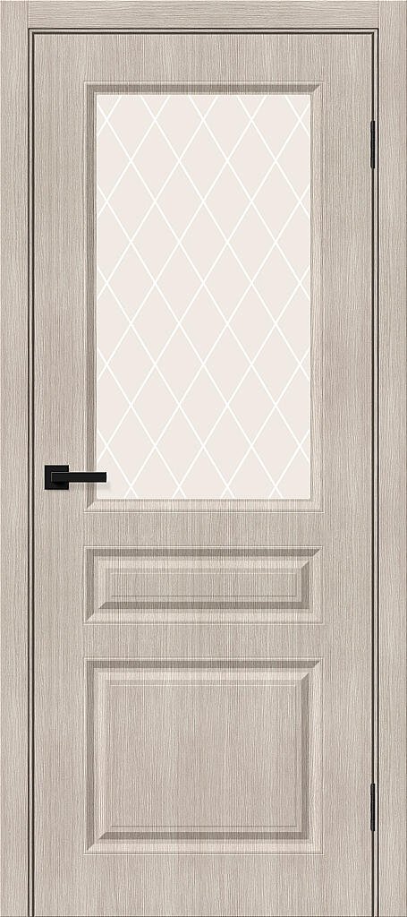 Дверь межкомнатная полотно Скинни-15 эко шпон Cappuccino Melinga White Crystal 2000x800 мм