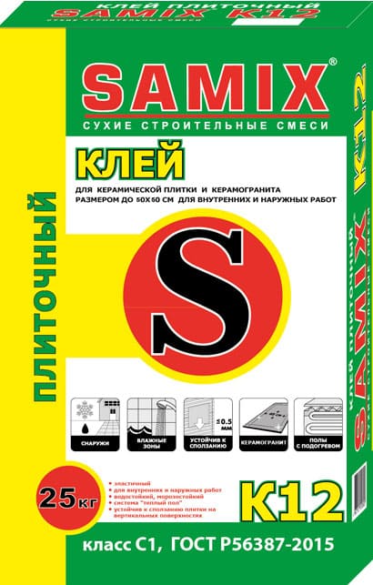 SAMIX К-12 Плиточный клей ( ) 25 кг