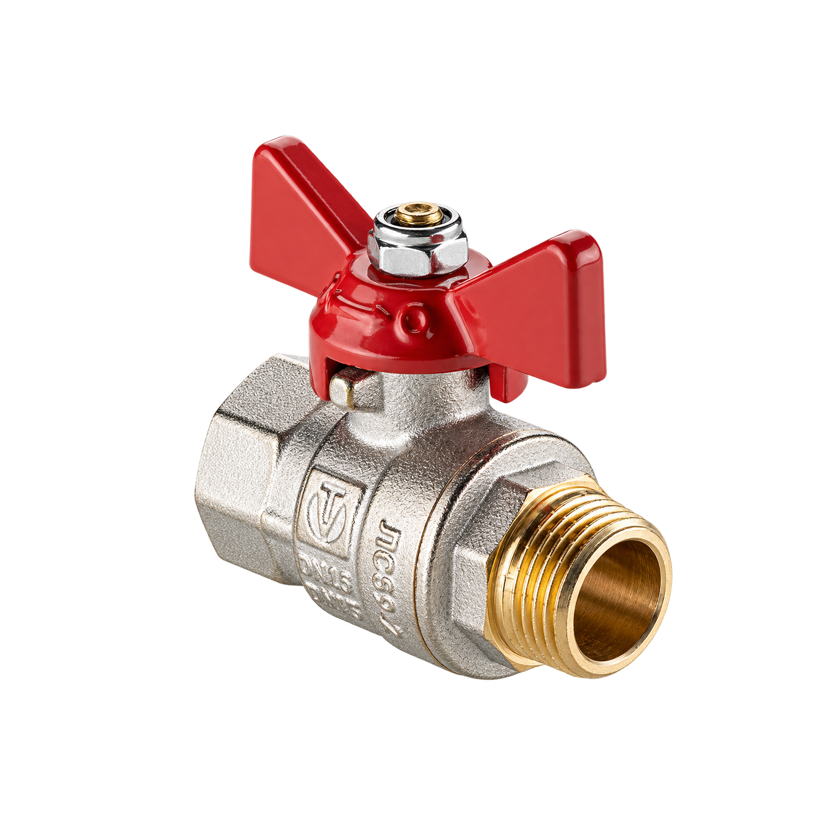 Кран шаровой Valtec BASE-ГОСТ ВР-НР 1" бабочка, DN25, PN40
